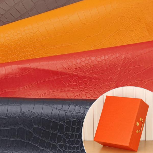 Pvc Crocodile Grain Synthetic Leather Wallet Case Shoes Notebook Leather Fabric