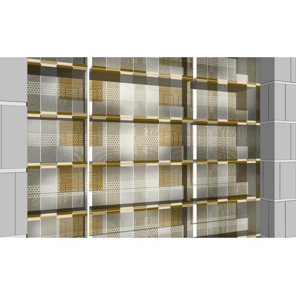 Laser Cut Decorative Patterns Perforated Metal Aluminum Panels For Screen Curtain Wall Cladding