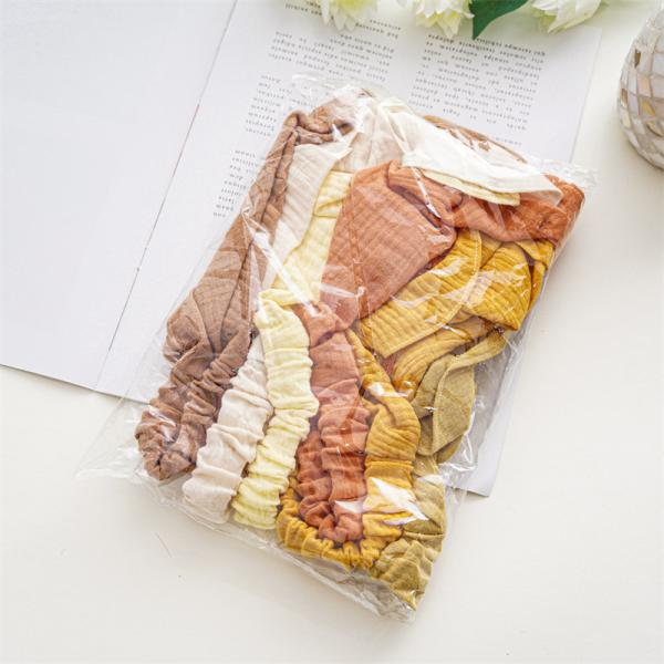 Yellow red hair band elastic headband triangle scarf women's hair bandana cloth headband hair accessories wholesale