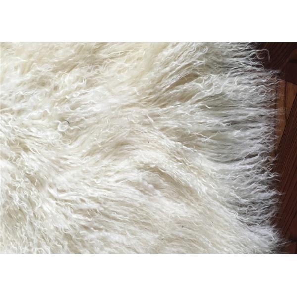 Шубнина шерстей монгольского пола зоны снега хода шерстей половика овчины неподдельного белого реальная