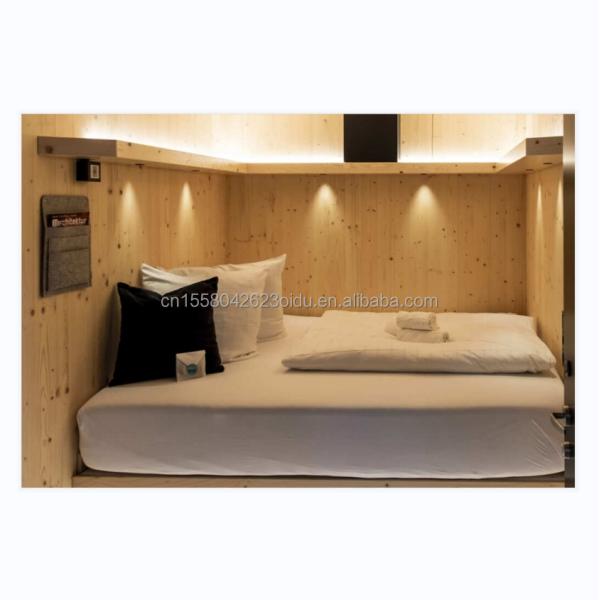 EU 10ft Modern Wooden Prefabricated Mini Bed Cabin for Supermarket or Office Wall 50/75/100mm Wave Sandwich Panel
