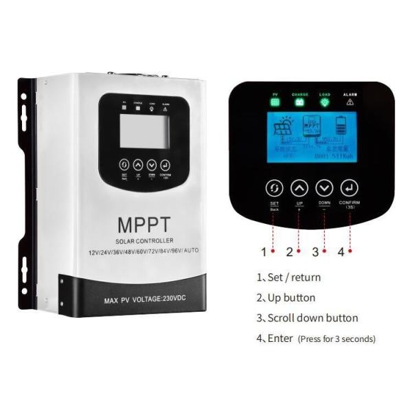 30A 40A 50A 60A MPPT Solar Charge Controller for 12V 24V 36V 48V 96V Batteries Maximum Power Tracking and Performance