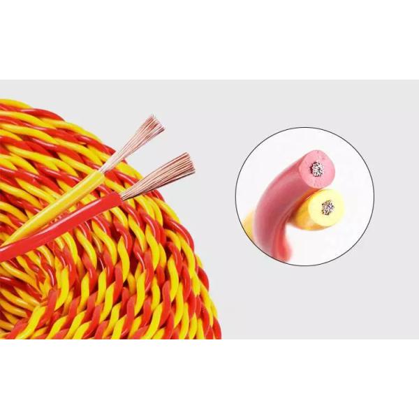 ПВХ изоляция 2x1.5 мм2 Гибкий электрический кабель Медный проводник Скрученные пары проводов