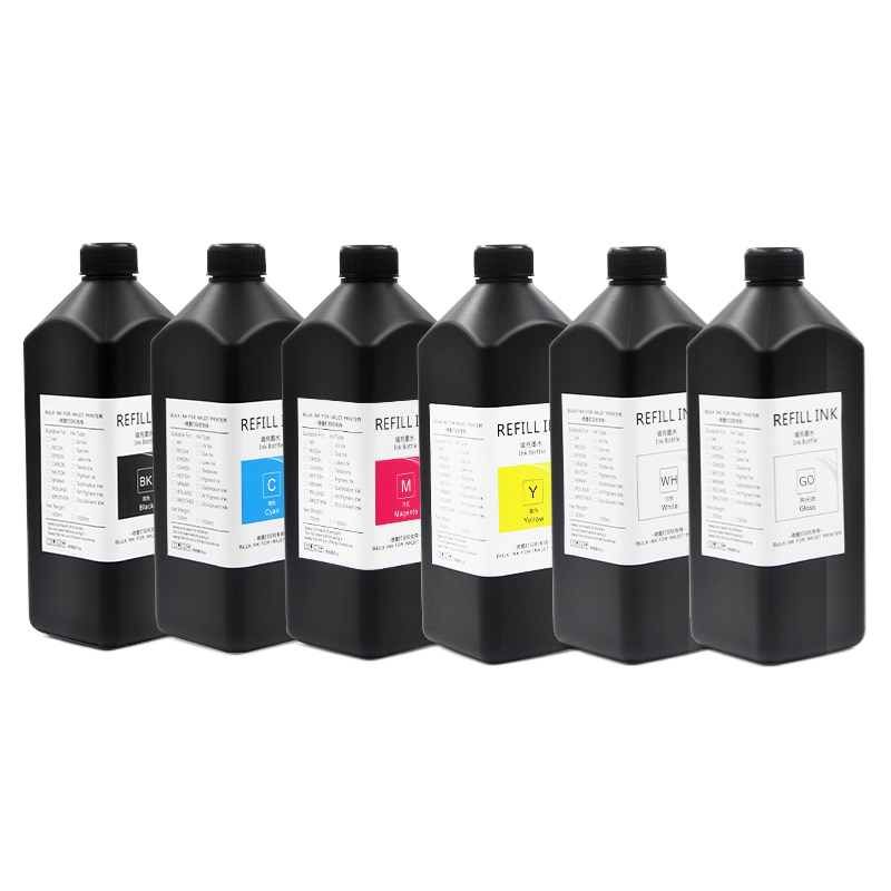 1L/Bottle Digital Printing UV Ink For XP600 Flat Panel Digital Printer Soft For Ink Only