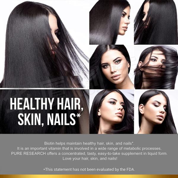 25000mcg Biotin Hair Growth Drops Strong Nails Glowing Skin 60ML