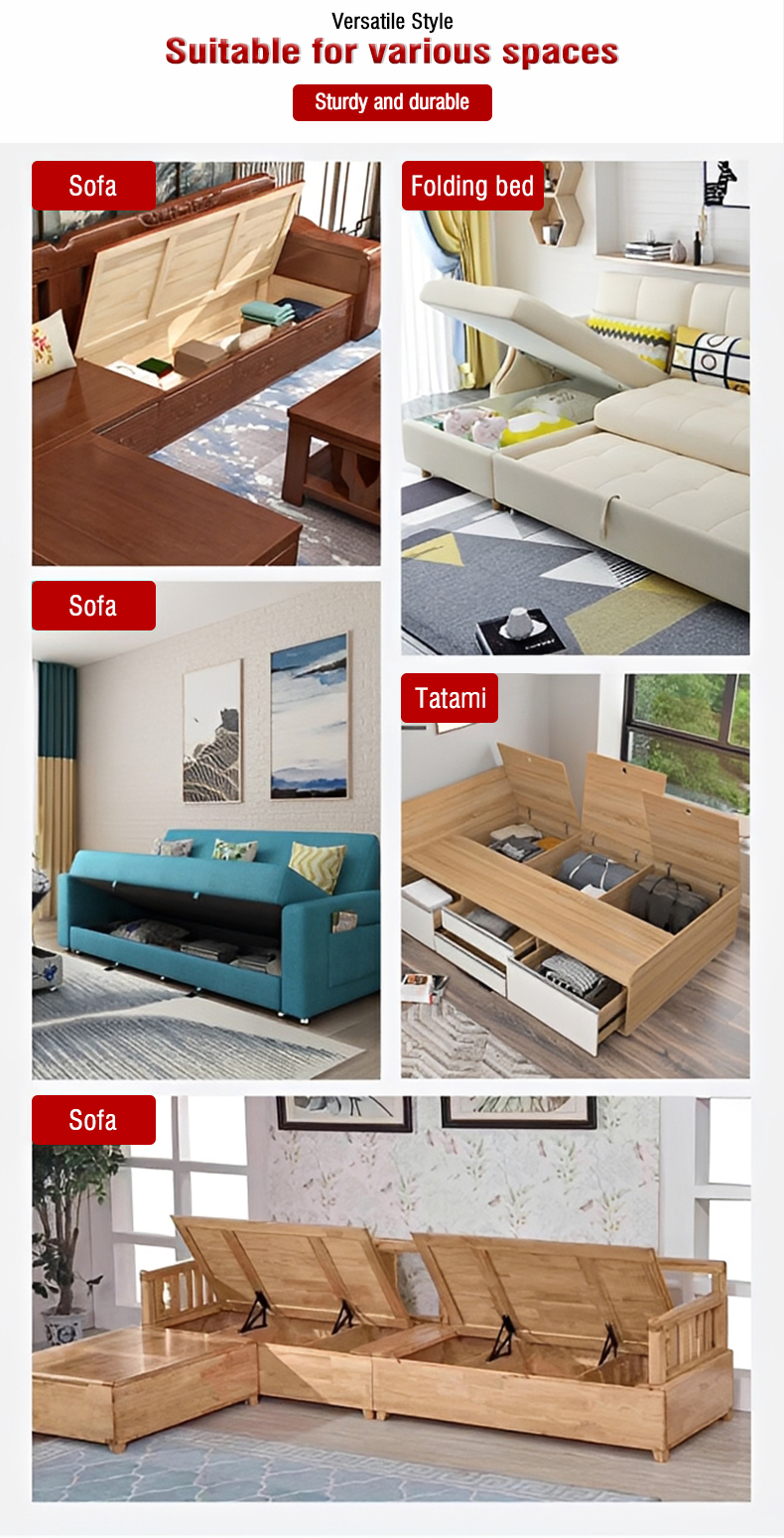 Adjustable Folding Bed Hydraulic Lifting Mechanism Gas Spring Lifting Hinge Storage & Folding Furniture Accessories