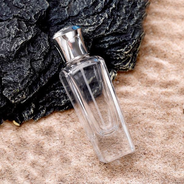 50ml 15 Bayonet Perfume Bottle, Thick Bottom, Diamond Shaped, Small Square Bottom, Carved Outer Cover, Cosmetics Sub Bot