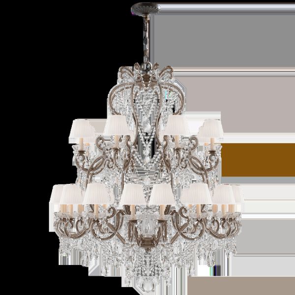 Custom Design Luxury Crystal Shade Pendant Light Chandelier with 50000 Hours Lifespan for Villa Lighting