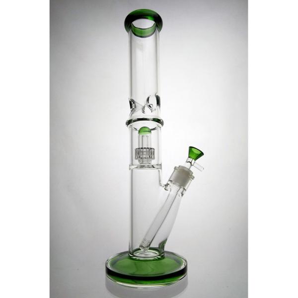 Perc Crystal Base Glass Water Bongs 15 Inhes Glass Straight Tube