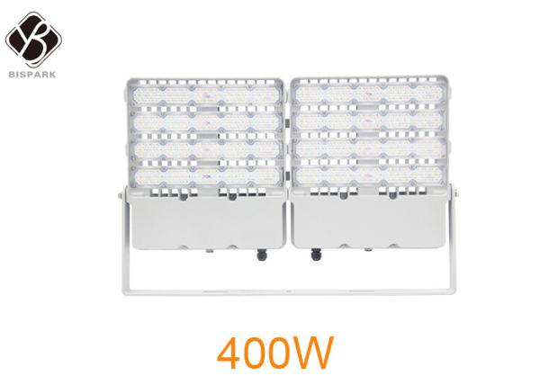 Luzes de inundação LED comercial de ângulo de feixe ajustável de 400 W alumínio puro branco