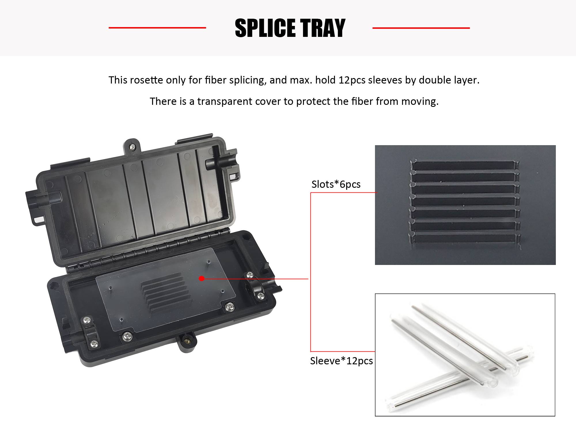 FRB-6A Fiber Optic Splicing Box 12 ядра 1 в 1 выходе Splice Closure Черный IP65 настенный монтаж