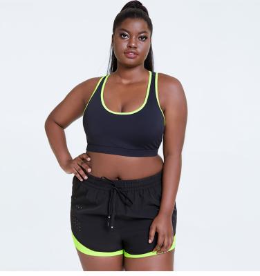 Richee mais do sutiã sem emenda da ioga do sutiã 5XL dos esportes de Racerback do tamanho o pescoço profundo