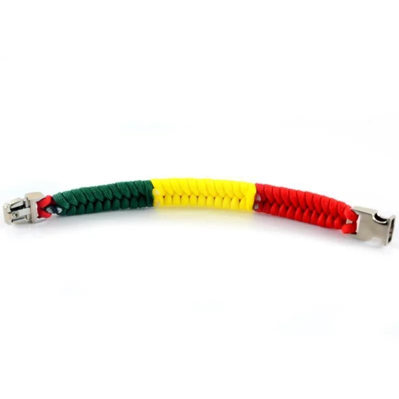 Metal Release Buckle Emergency Paracord Survival Bracelet for Outdoor Adventures