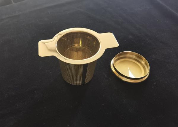 Reusable 304 Stainless Steel Tea Infuser Strainer With Lid And Handles