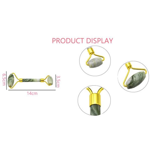 Body Care Facial Massage Roller Green Jade Gua Sha Roller for Face Aging Wrinkle Puffiness and Facial Skin Massager