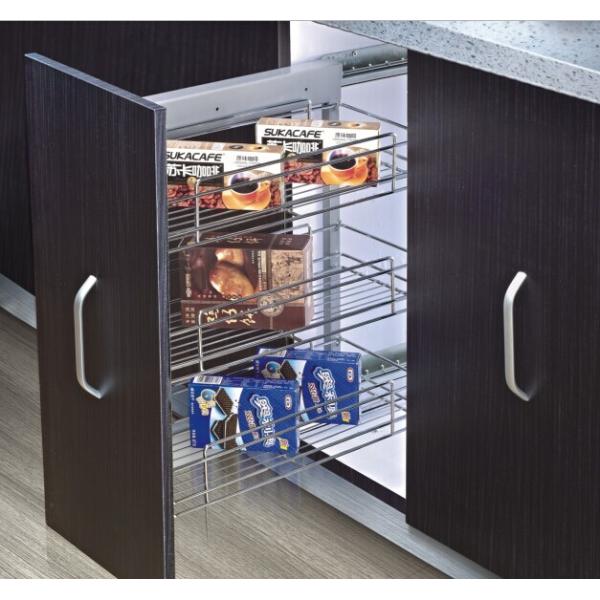 B006 Kitchen pull out basket drawer:Soft-closing Side Basket