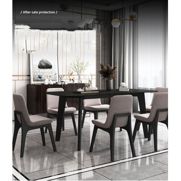 Nordic Minimalist Wood Dining Table Light Luxury Modern For 6 People
