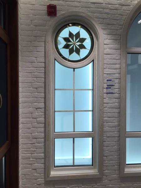 New design decorative window glass 25.4MM thickeness with brass caming