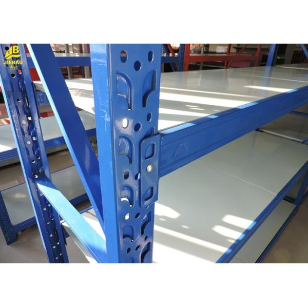 Hardware Steel Warehouse Storage System , Blue Color Adjustable Storage Rack
