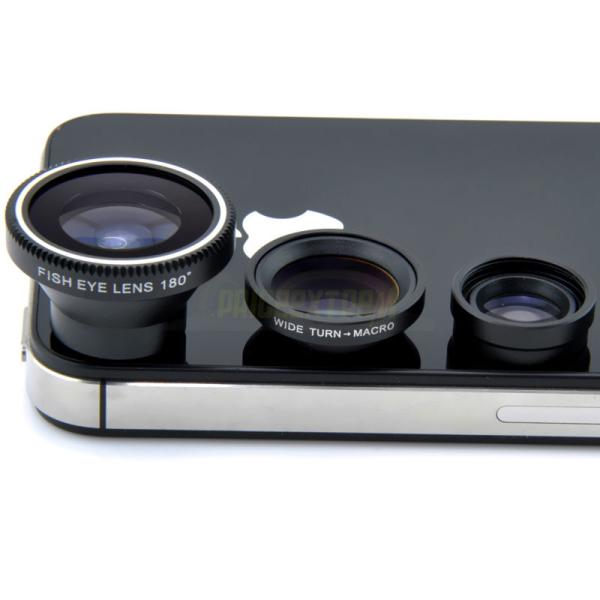 High Clarity 180° Mobile Fisheye Phone Lens Multi Function Aluminum Body