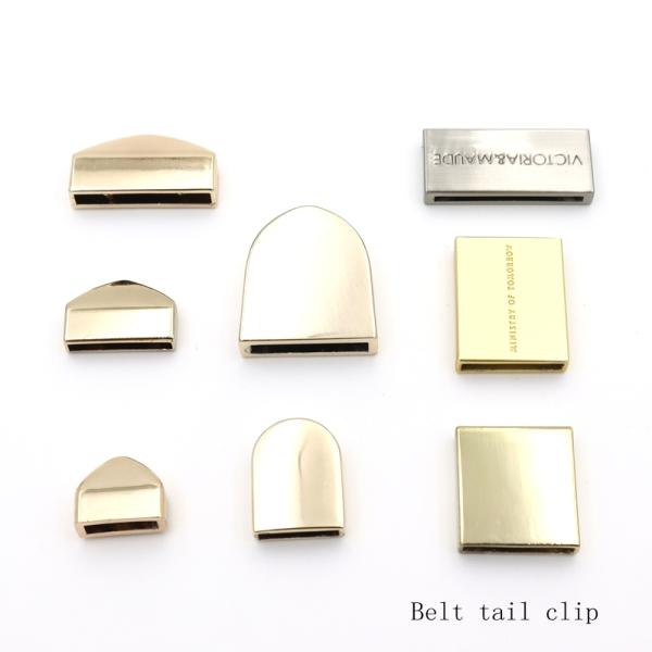 Gold Plating Zinc Alloy Bag Accessory Tail Clip with Screw Fixing for Bag Strap