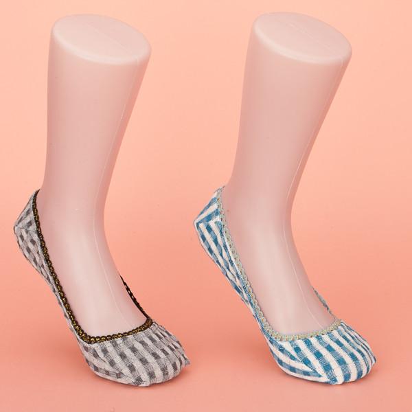 Cotton No Show Ankle Socks Green / Black Women'S No Show Socks For Flats