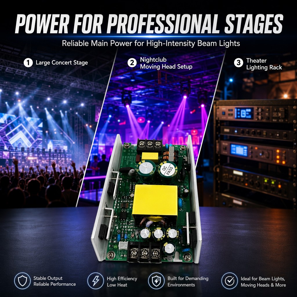 Stage Moving Head Beam Light Main Power Supply Board 7R 230W 9R 260W 12V 24V 36V 380V Ballast Driver for Stage Lighting Parts
