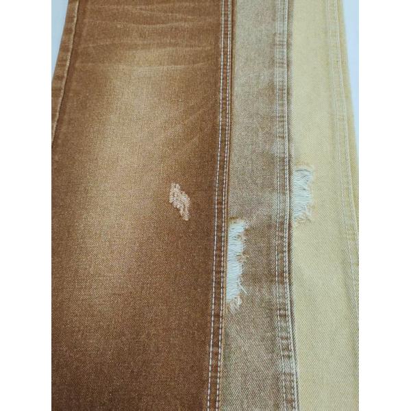 14 oz Peso pesado color caqui oscuro estilo twill tejido de denim 7 * 6 Construcción tejido para jeans