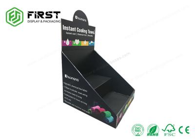 Suporte de exposição contrário personalizado do papel do cartão de Matte Black Recyclable Promotion POP