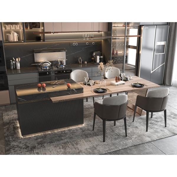 Customizable Kitchen Cabinets Factory Including Sink Backsplash Faucet For Villas
