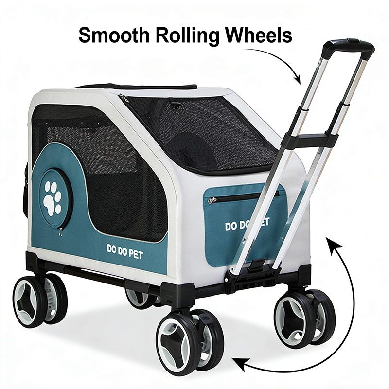 Terrain Pet Stroller Foldable Detachable Washable Comfortable Multi-Pet Travel Stroller B2B Wholesale