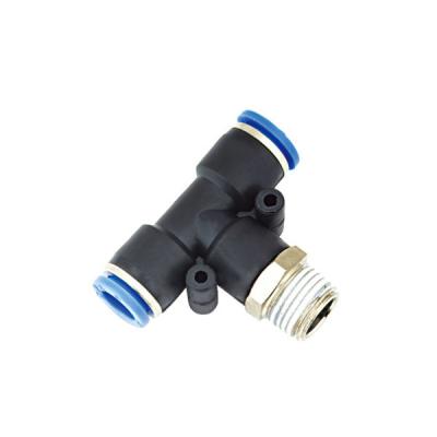 Encaixes de tubo folheados a níquel de bronze do conector dos toques do T dois do ramo do PB