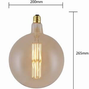 Non IR Radiation Glass Lamp 70lm/W E27 Oversized Edison Bulbs