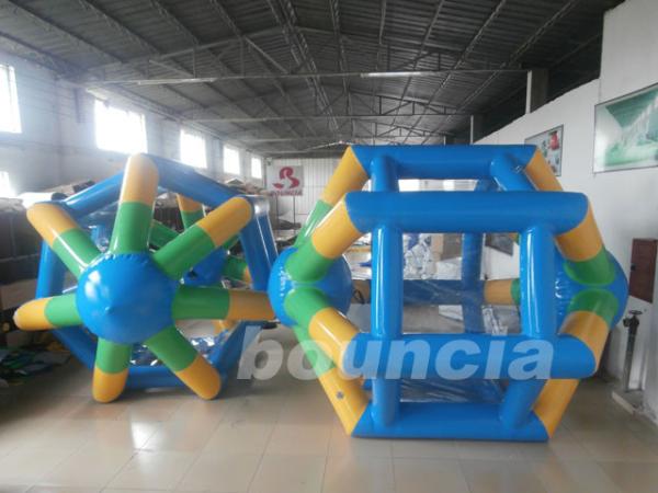roda inflável colorida do hamster de encerado do PVC de 0.9mm para jogos da água