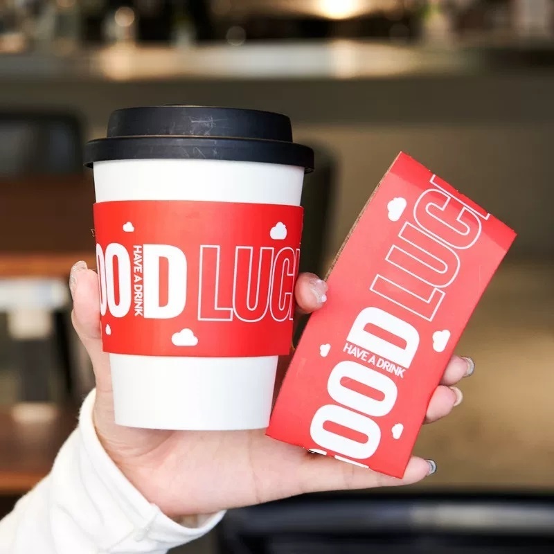 Coffee Cup Sleeves With Corrugated Paper For Hot Beverage Packaging