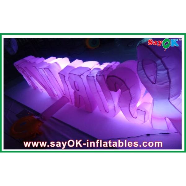 Party Nylon Cloth Red Inflatable Decoration / Inflatable Letters