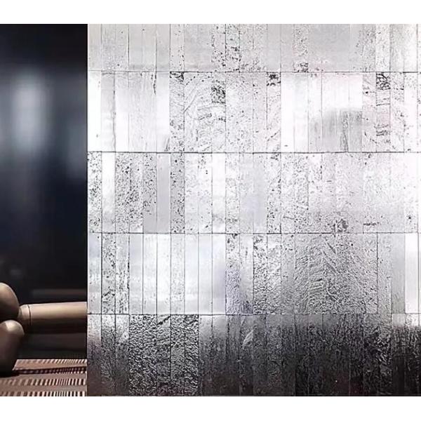 10mm Ultra Thin Stone Panels Wall Metallic Texture Electroplating Treatment Fashion Plating Silver
