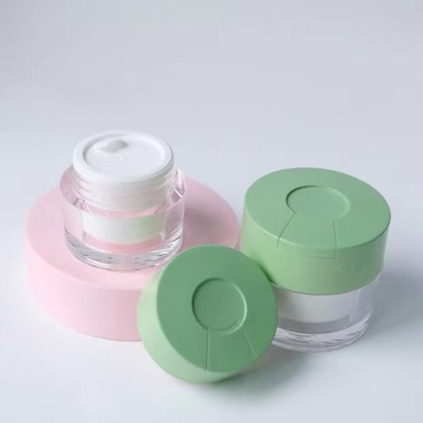 Jarrón de crema acrílica de 30 g a 50 g con cuchara Impresión personalizable
