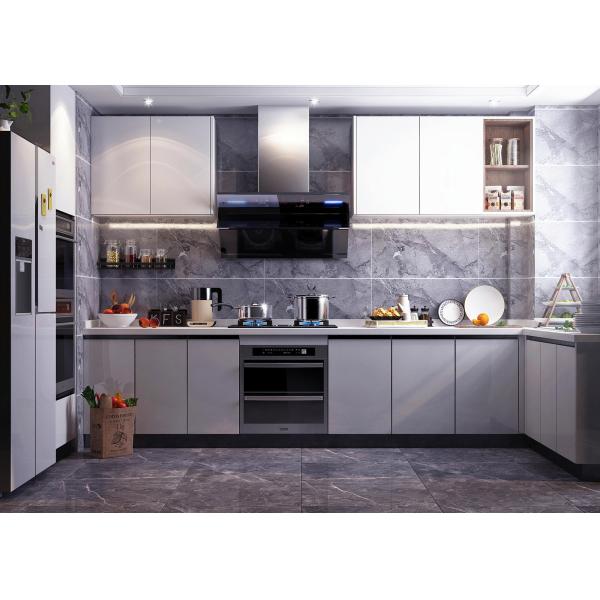 Фабрика прямая поставка Мат Лаковый отделка Ламинированные кухонные шкафы с кварцевой столешницей