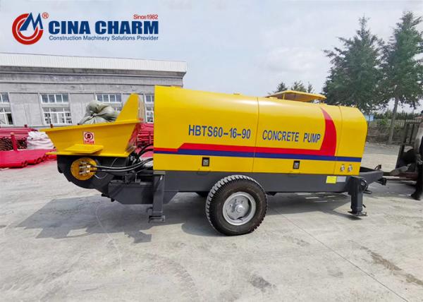 One Year Warranty Trailer Mounted Concrete Pump HBTS60 High Reliability