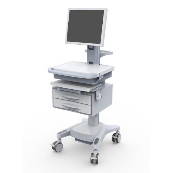 50KG Load Capacity Medical Trolley Cart Standard Sliver For Hospital / Clicnic