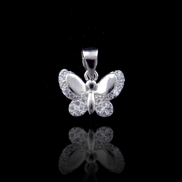 Elegantly Silver Cubic Zirconia Pendant With Swan Shape Customized Size
