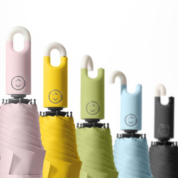 Best Design Lock Handle Umbrella for Travel Customized Logo Printed Automatic 3 Fold