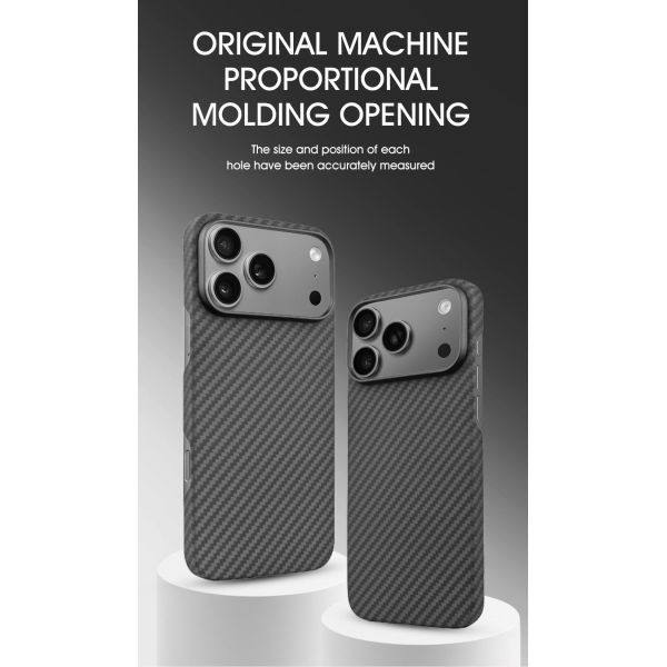 2025 New Arrival 1500D Aramid Carbon Fiber Mobile Cover for iPhone 17 Pro Max