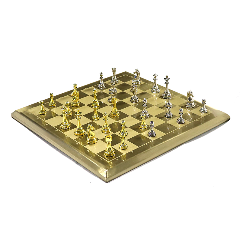 Customizable Logo High-grade Zinc Alloy Eco-Friendly Metal Chess Set for Chess Game Competition