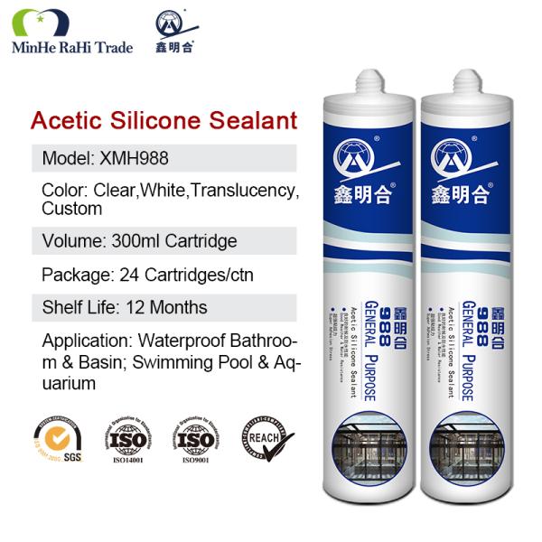 White Clear OEM General Purpose Silicone Sealant Fast Curing Acetic Cure Adhesive for Kitchen