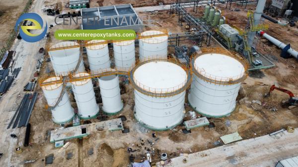 Réservoirs boulonnés en acier revêtu d'époxy pour digesteurs de biogaz à partir de litière de poulet : Convertit les déchets de volaille en biogaz
