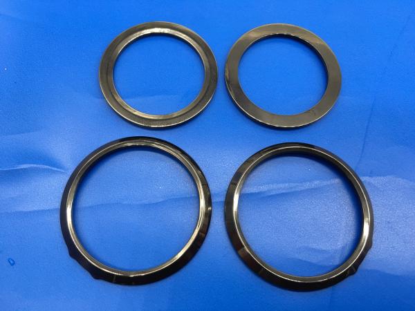 Anti Crack Black Ceramic Seal Rings / Ceramic Watch Bezel Curved  Approved