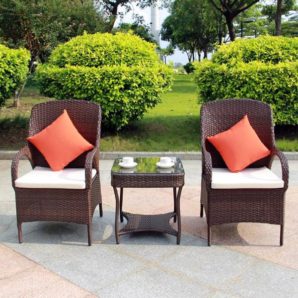 Contemporary Design Garden Furniture Dining Sets with Outdoor Metal Chairs and Tables