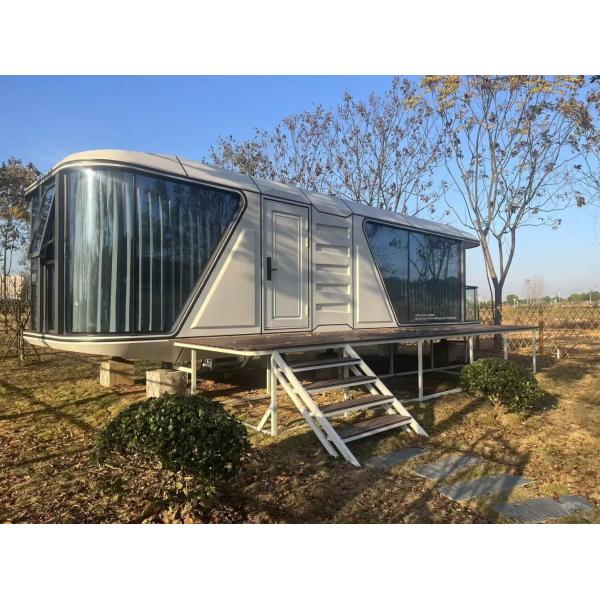 10 Tons Luxury Mobile Capsule House With Kitchen With Balcony
